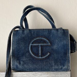 Telfar Dark Blue Denim Mini Bag